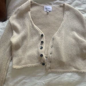 Cropped knit Cardigan from 12th Tribe size small
